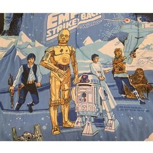 Vintage 1979 Star Wars Empire Strikes Back Sleeping‎ Bag Blue Zipper Darth Vader